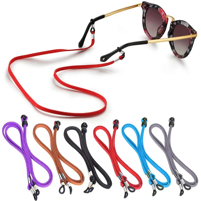 1PCS Adjustable Leather Eyeglasses Strap Leather Neck Cord String Holder  Eyewear Rope Sunglasses Eyeglass Lanyard Glasses