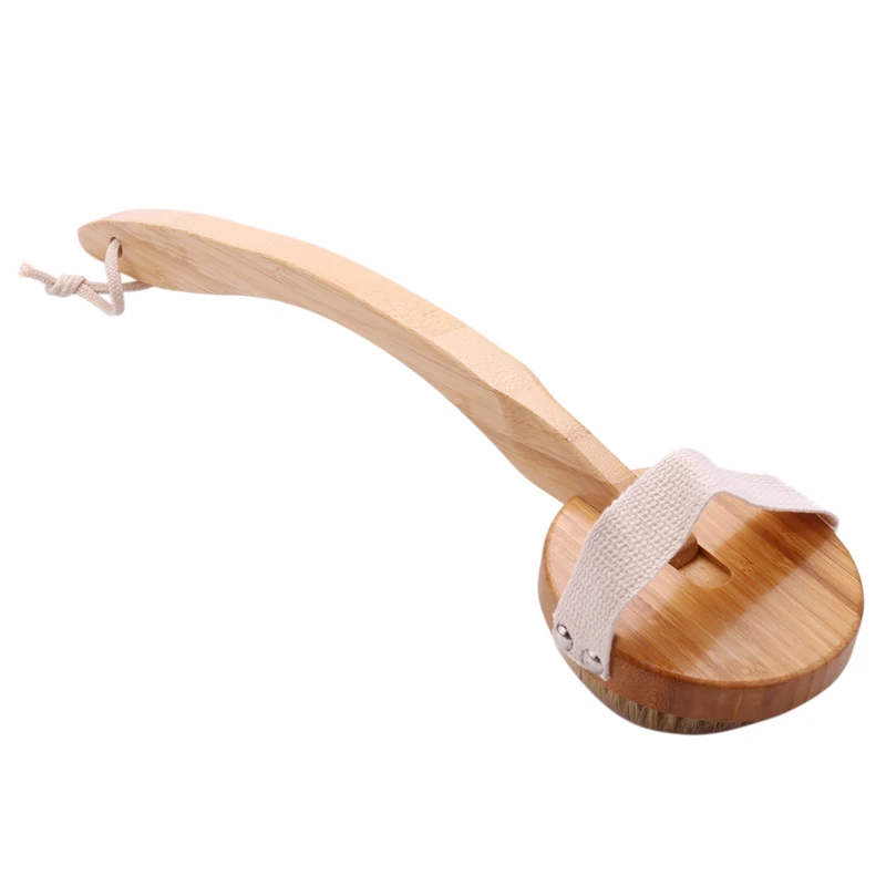 

1 шт., Бамбуковая щетка для душа, с длинной ручкой