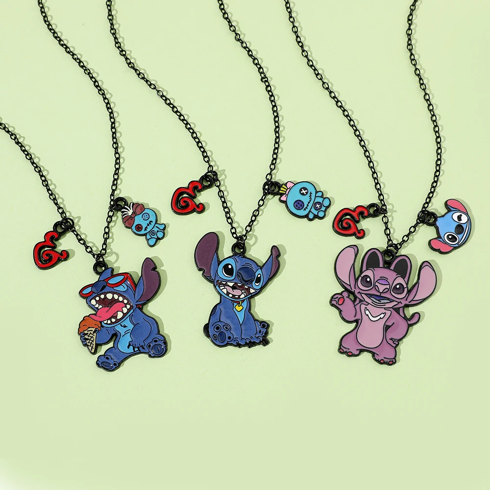 Disney Sci-fi Animated Film Lilo & Stitch Necklace Cute Cartoon Stitch  Enamel Pendant Necklaces For Women Jewellery Gifts - Necklace - AliExpress