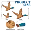 3 Size Mallard Duck Wall Art Wooden Ducks Wall Decor Rustic Flying Birds Wall Decor Carved Wood Wall Art for Home 3