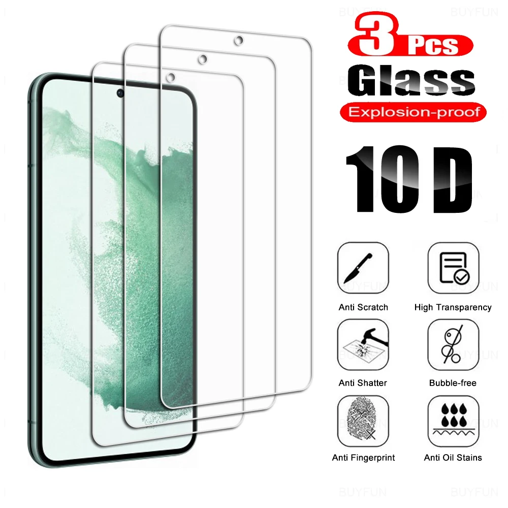 Закаленное стекло 9H HD для Samsung Galaxy S21 FE 5G 6,4, Защитная пленка для S21FE SM-G990B, защитное покрытие для экрана телефона, 3 шт.