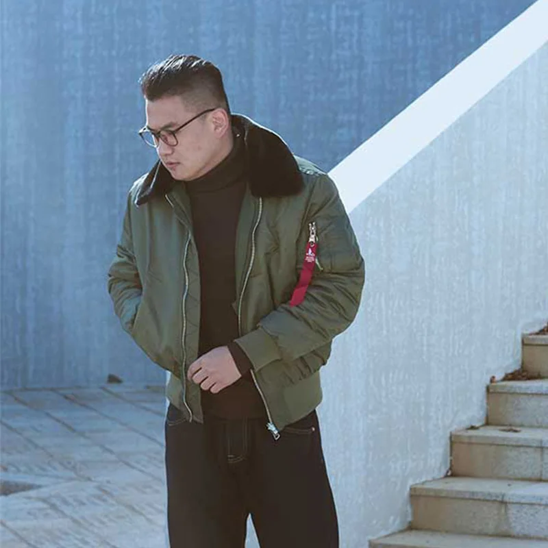 

Мужская зимняя куртка-бомбер Amy, куртки и пальто со съемным меховым воротником, теплая верхняя одежда, топы, мужская одежда