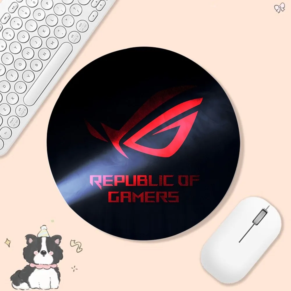 A-Asus Logo Non-slip Round Big Promotion Table Mat Student Mousepad Computer Keyboard Pad Games Pad for PC Gamer Mousemat 2