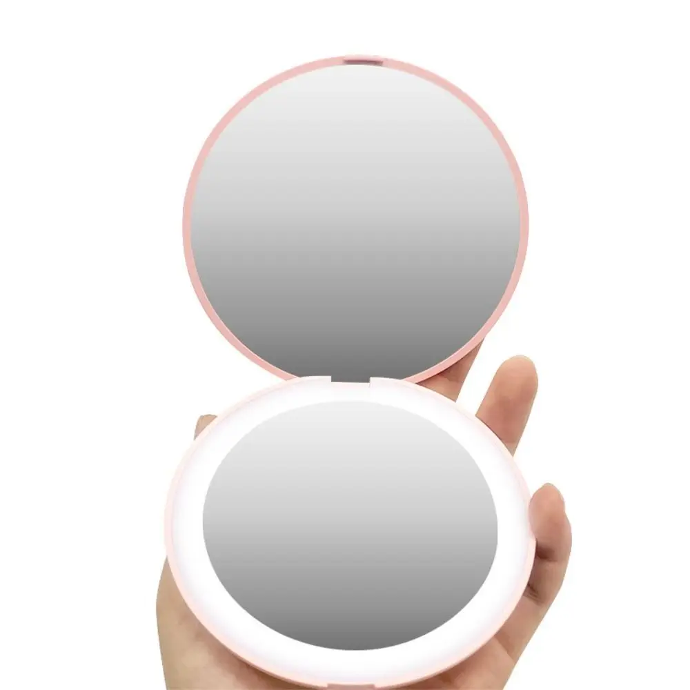 

Foldable Black White Pink Gift Beauty Vanity Mirror Travel Folding Mirror Cosmetic Tool LED Makeup Mirror Compact Pocket Mirror