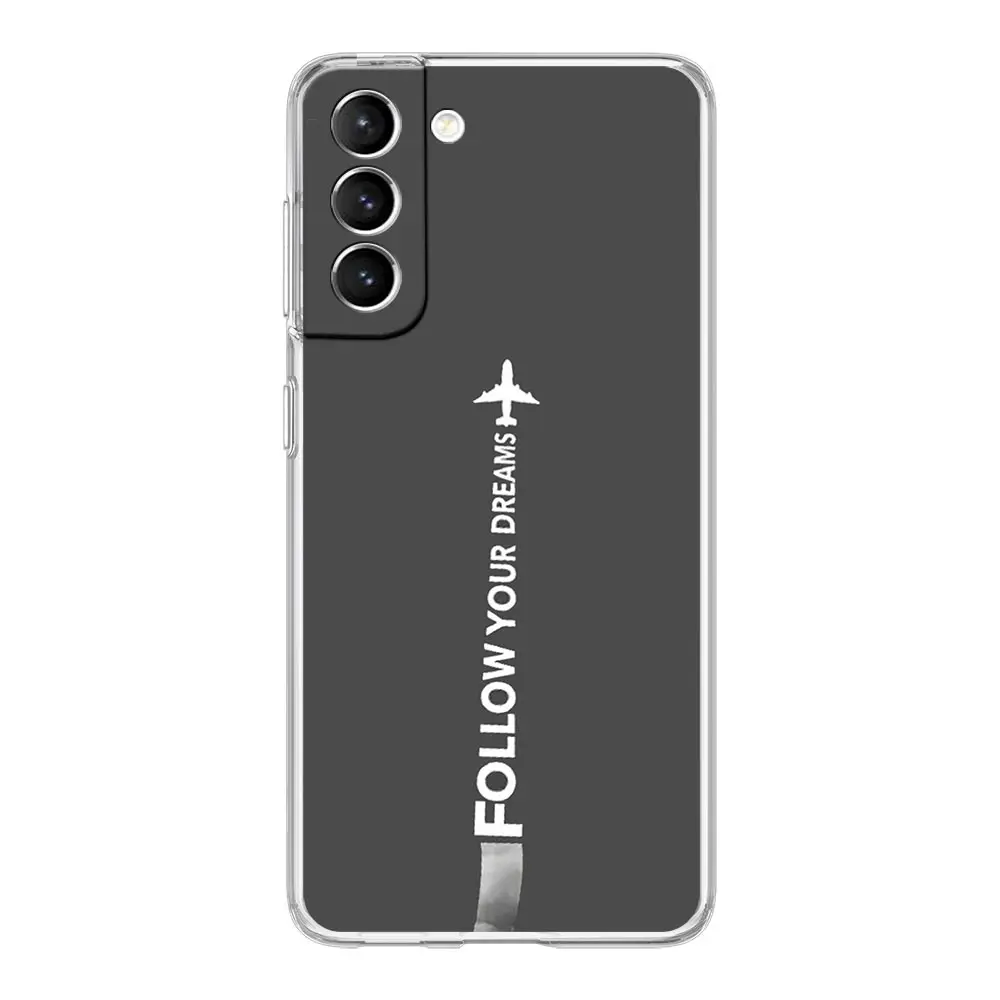 Premium Soft Clear Phone Case with Airplane Design