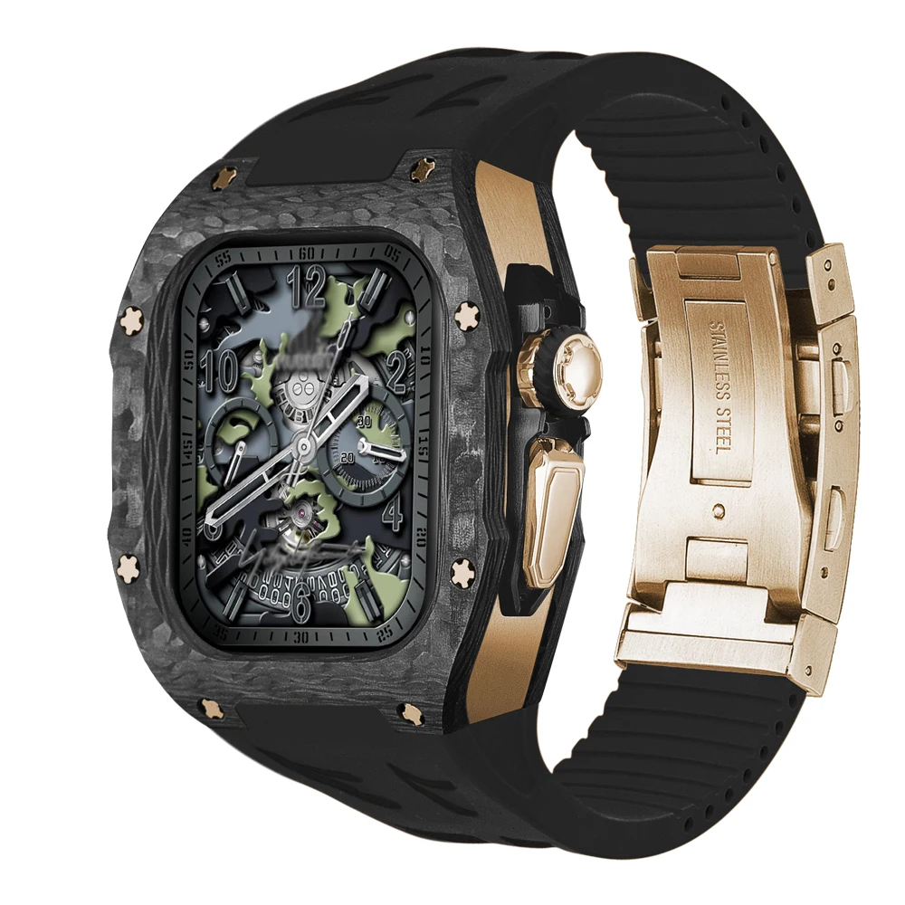 애플워치 개조 케이스,애플워치울트라케이스,애플워치 울트라 스트랩,Apple Watch 개조 케이스,애플 워치용 탄소 섬유 티타늄 케이스 수정 키트, 소울 쿨 보호 개조, 아이워치 울트라 2 49mm