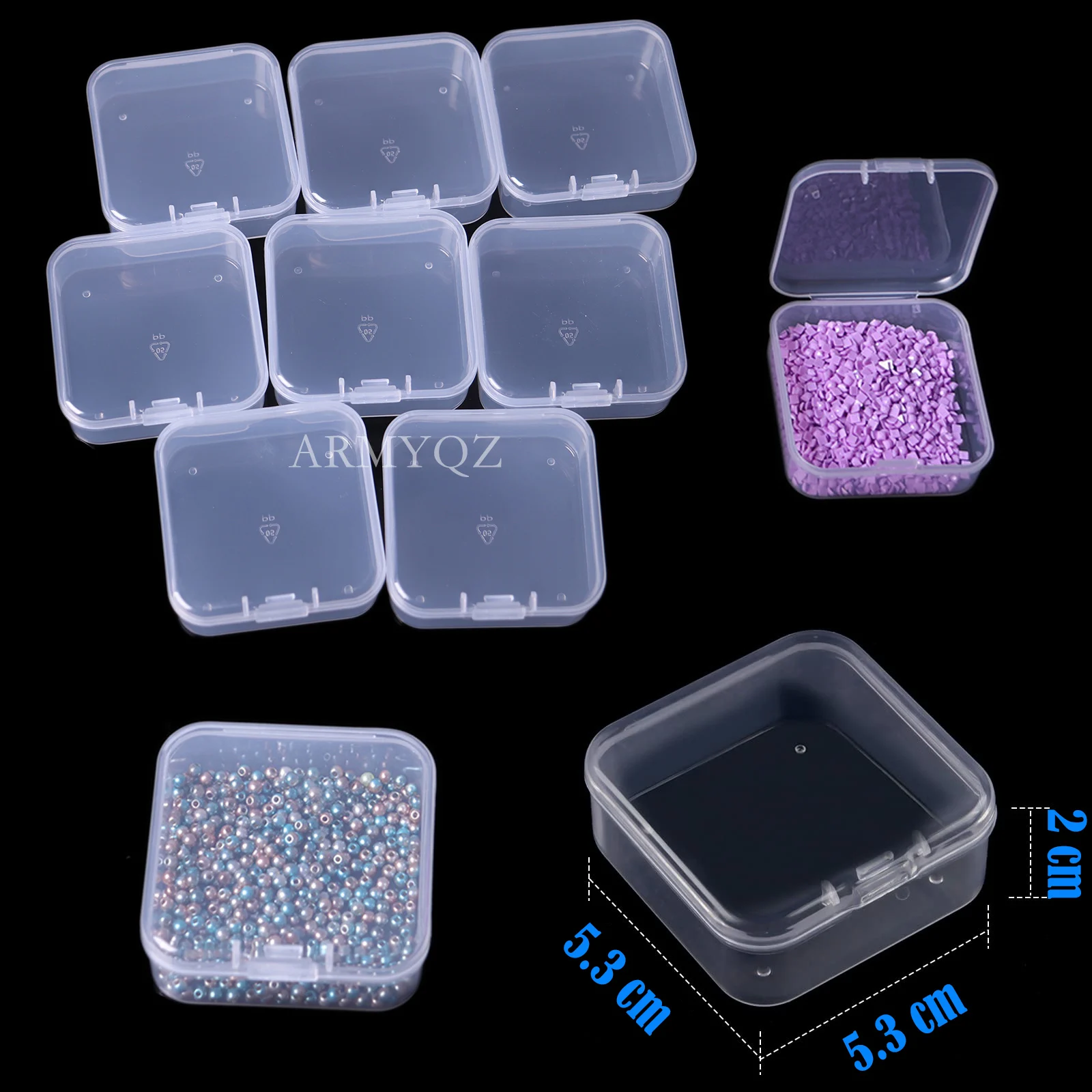 14pcs Organizers Case,Bead Organizers Case, Diamond Painting Clear Box,  Storage Container For Craft Organizers And Storage Art Embroidery Nail  Accessories, Small Item Organizer Supplies