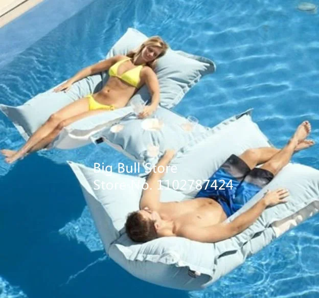 Large Size Swimming Pool Modern Oxford Leisure Reclining floating bean bag Beanbag Sofa,outside garden folding bean seat