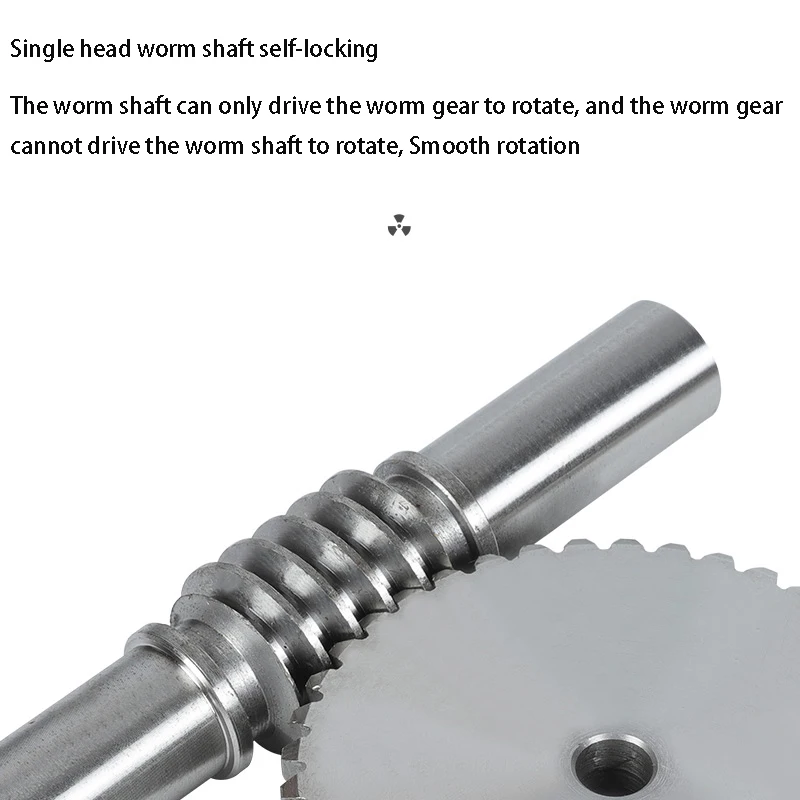 1PCS 1Mold 45 # Steel Worm Shaft Reducer Worm Gear Used For 1Mold Gear CNC Parts