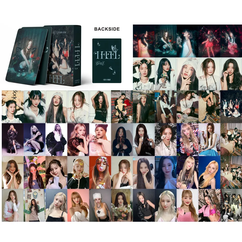 

KPOP 55PCS Gidle New Album I FEEL Queen Version Selie LOMO Card Photocard Mi Yeon Minnie So-yeon YUQI Yeh Shuhua Gift Collection