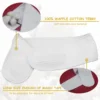 cotton walf Adjustable Facial Makeup Headband with Magic Tape Pure Natural Terry Waffle Sweat-Absorbent Facial Spa Headband 5