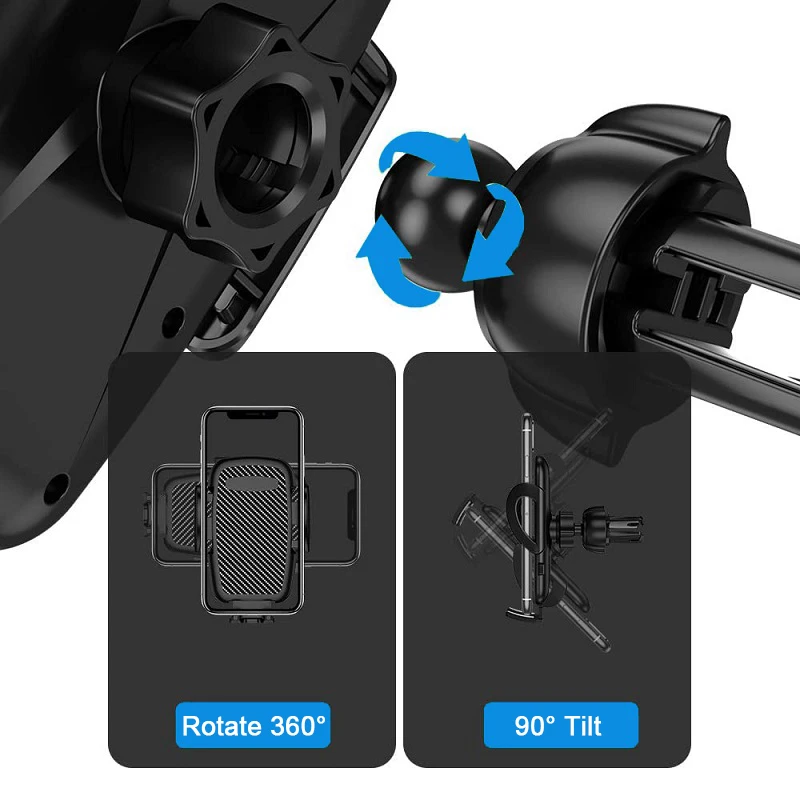 Twist-Lock Air Vent Clip for Secure Car Phone Holder