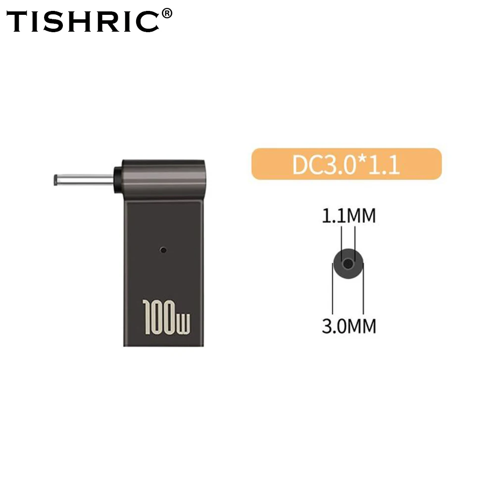 100W Laptop Power Charger Converter - Type-C to DC Male Adapter