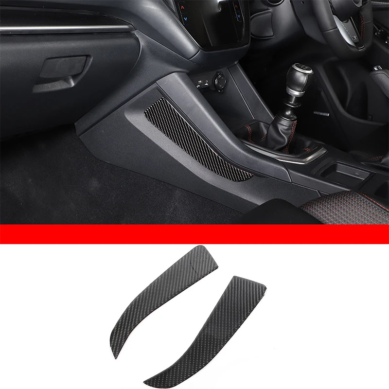 

For Subaru WRX 2021-2023 Car Center Control Gear Shift Side Trim Cover Soft Carbon Fiber Interior Accessories 2 Pcs