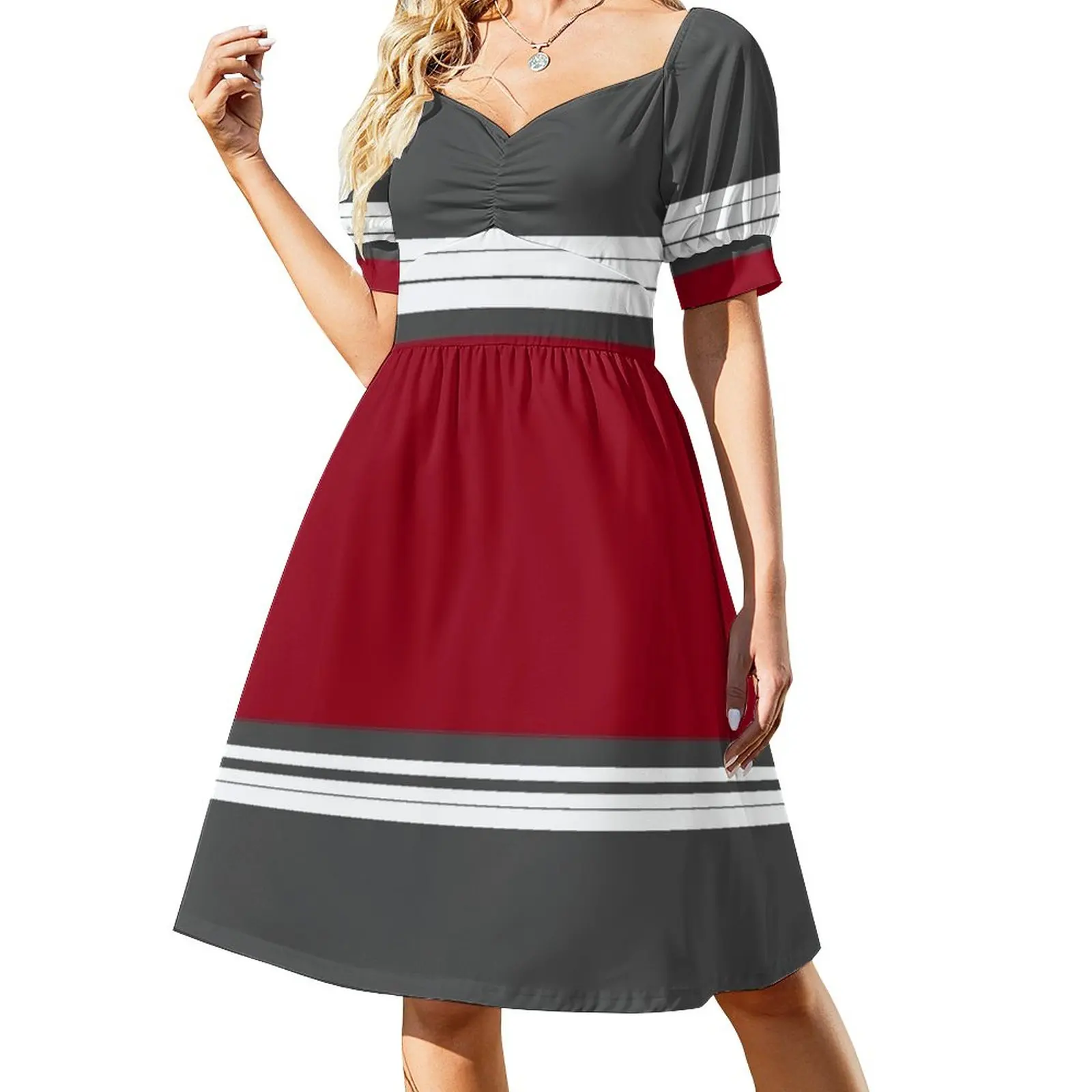 

Gray and red stripes Dress clothing women summer 2023 prom clothes