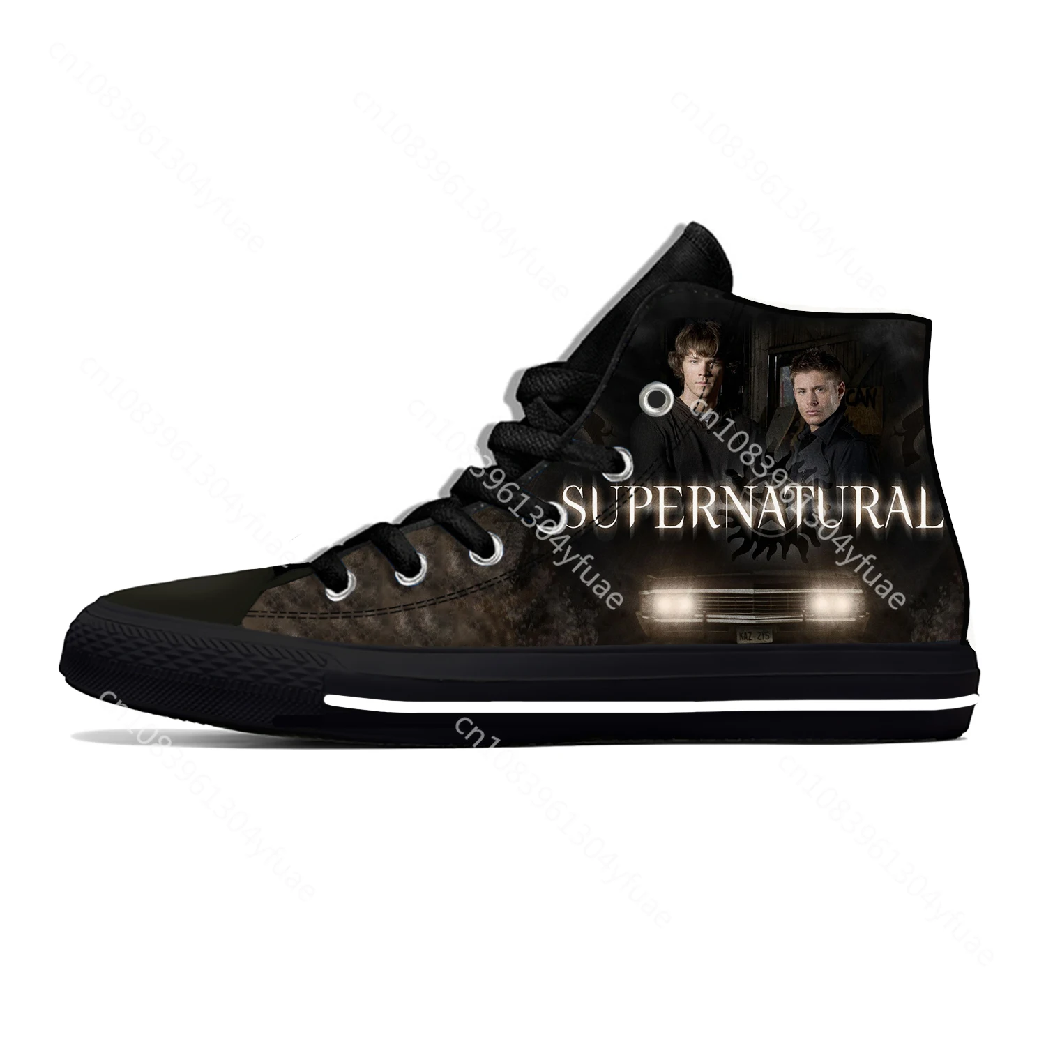 Supernatural Winchester Brothers Fashion Funny Casual Cloth Shoes High Top Lightweight Breathable 3D Print Men Women Sneakers