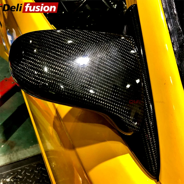 For Hondas Civics EK High Quality Carbon Fiber Window Side Scoop Mirrors JDM Racing Manual Adjustable Rearview Mirror