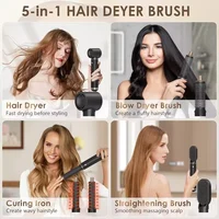 Vente Flash : Sèche-cheveux 5 en 1, peigne à air chaud, boucleur, lisseur, coiffeur automatique de haute qualité, outils capillaires professionnels pour salons. 3