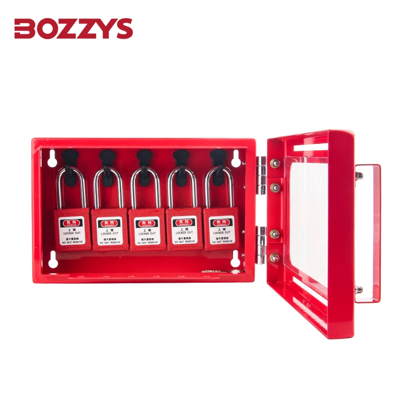 

BOZZYS Wall Mounted Functional Safety Group Lockout Boxes with Transparent Dustproof Cover for Visualized management BD-X24