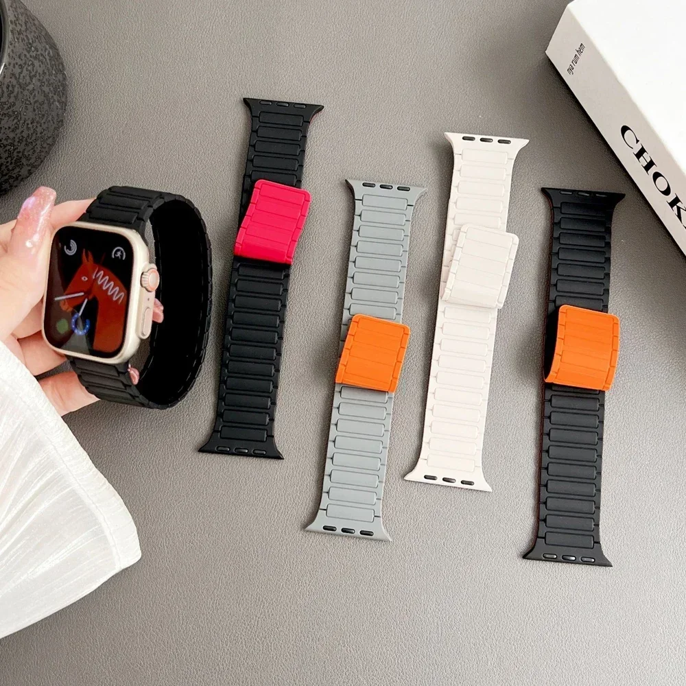 Silicone Magnetic Loop Watch Band Replacement Strap