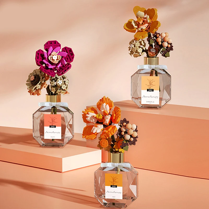 

Flower Building Blocks Aromatherapy decoration Scents Lemon Grass English Bluebell Chamomile Fragrance Relaxing Gifts for Women
