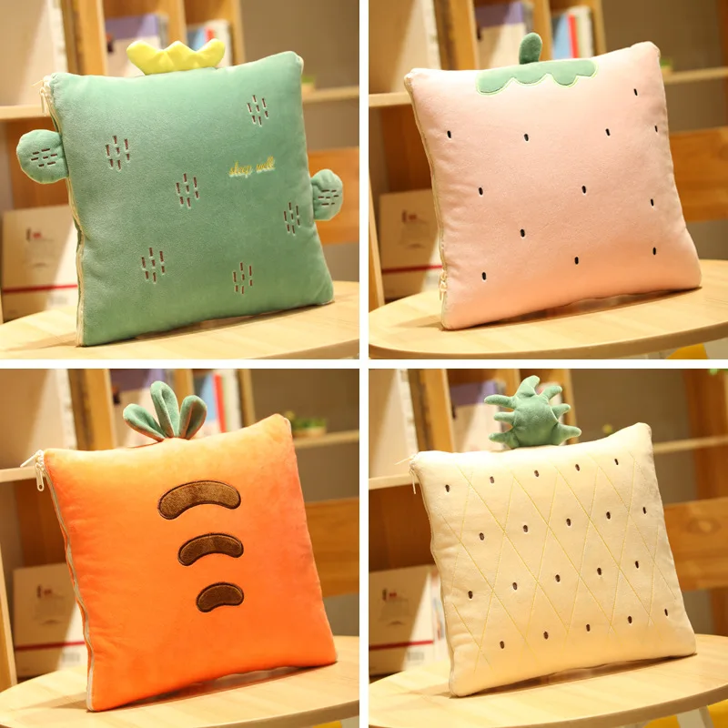 Pillow Blanket 2 In 1 Portable Travel Throw Pillow For Gift Foldable