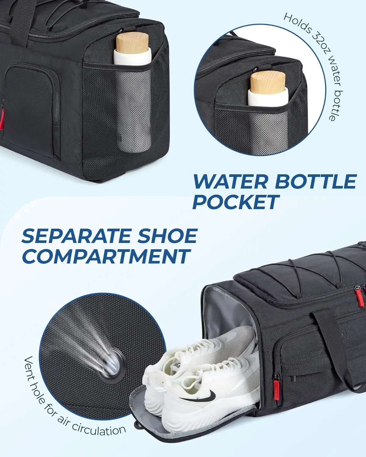 Travel Bag Gym Bag With Separate Shoe Compartment K-cliffs - Main Image