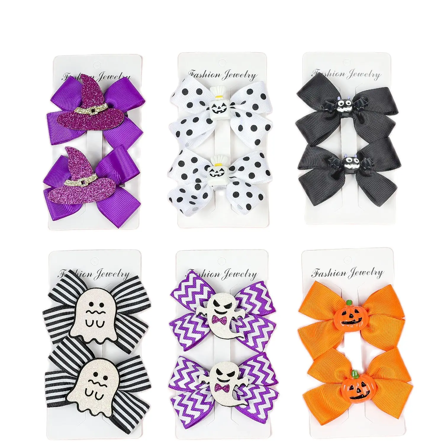 

2pcs Children Hair Clips for Baby Girls Halloween Festival Party Bow Hair Shiny Clips Girl Children Hairpins Barrettes Headwear