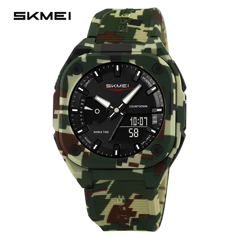 SKMEI Quartz Waterproof LED Sports Wristwatch - Shockproof Digital Watch