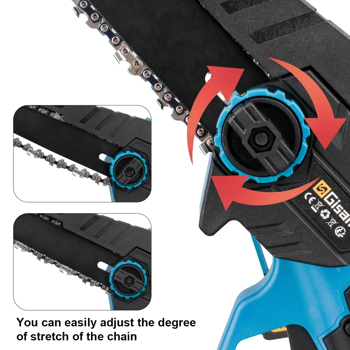 8 Inch Brushless Electric Saw Cordless Oil Electric Chain Saw Garden Wood Logging Chainsaw Power Tools For Makita 18V Battery 5