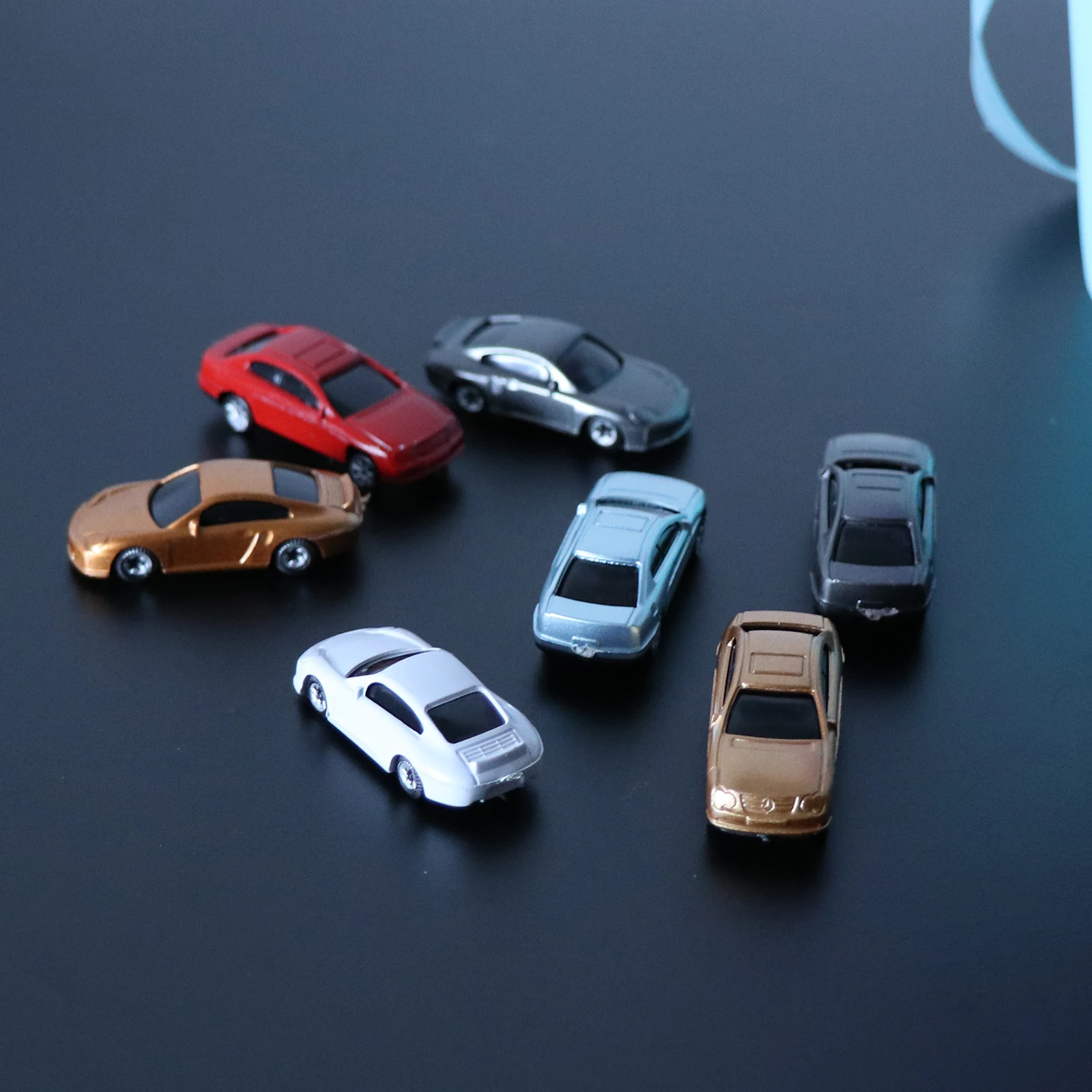 60Pcs Mini Model Painted Car 1:87 Scale Street Layout Miniature Vehicle 4