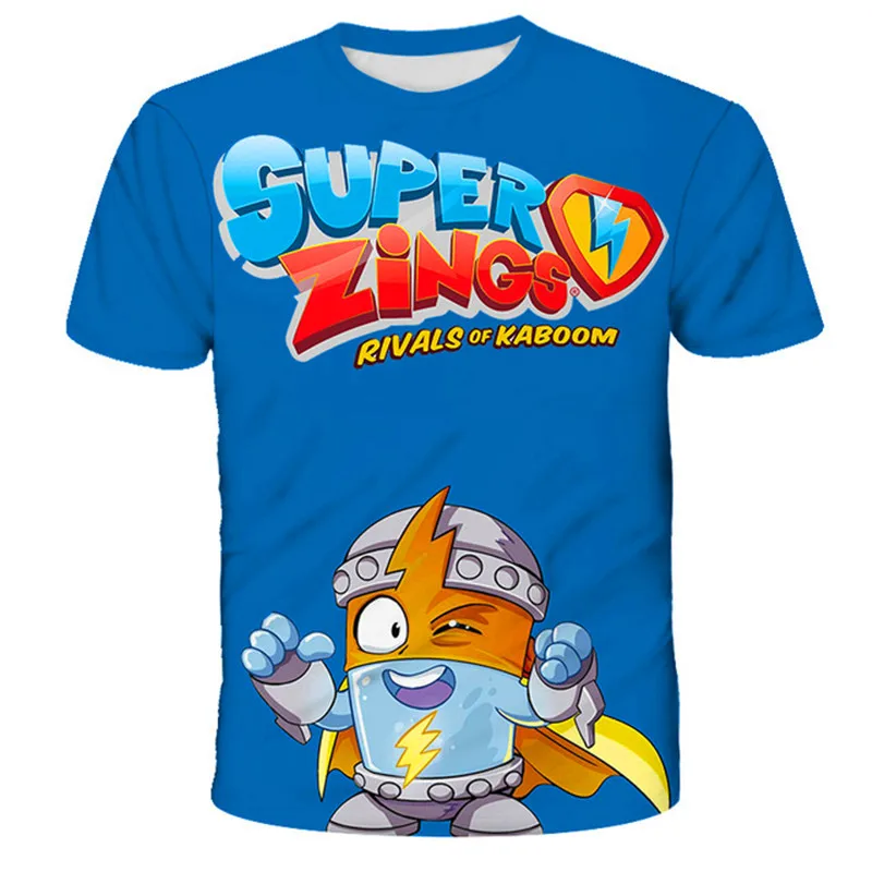 3D Super Zings T Shirt Kids funny Anime Game Streetwear Short Sleeve Children's T-Shirt Super zings Tshirt Children Tops vlone shirt