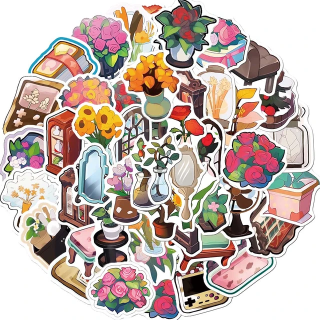 89/50pcs Cartoon & Botanical Stickers For Decoration, Graffiti &  Scrapbooking, Water Bottle, Notebook, Laptop