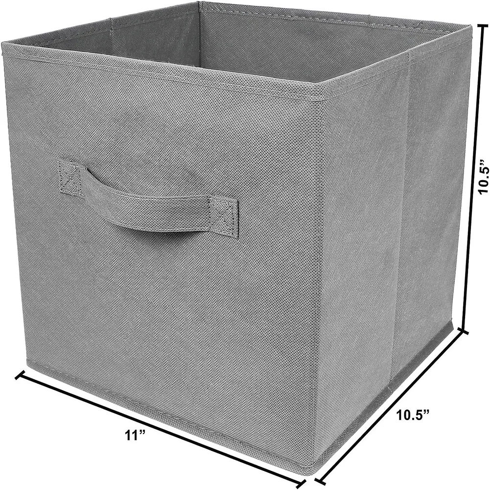 Foldable Storage Box Non-woven Clothes Fabric Bin Collapsible Cube Closet Drawers Organizer With Handle for Clothes,Sundries Box 2