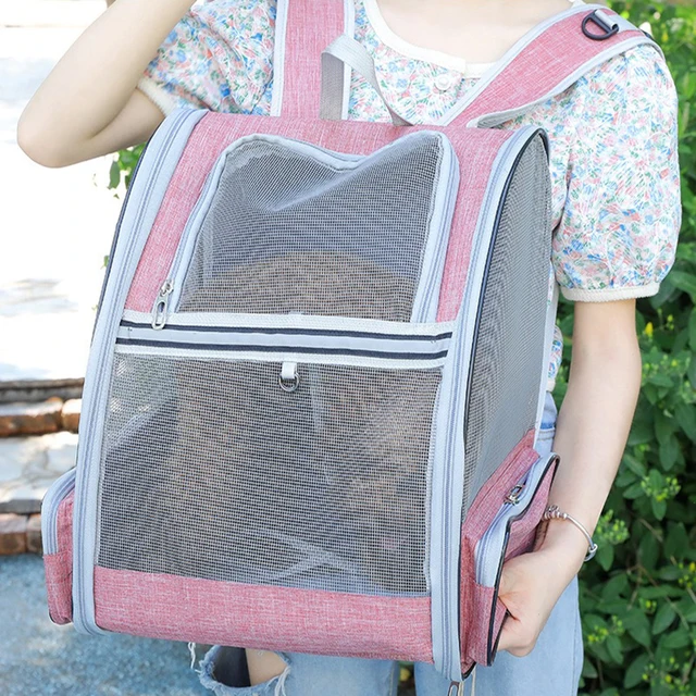 Hot cat bag Summer breathable shoulder carrying cat out portable bag Cat bag Pet dog backpack Pet supplies 2