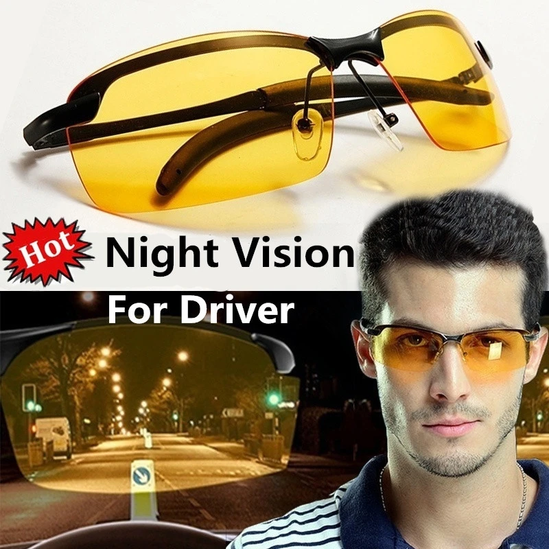 Night Vision Glasses Driving Yellow Uv400 Night Vision Sunglasses Car
