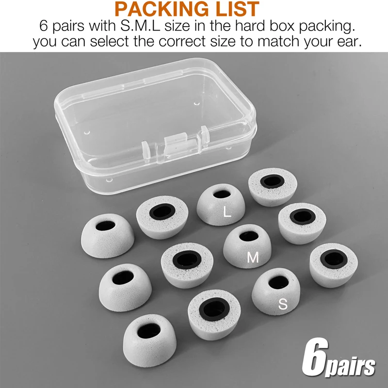 TENNMAK12X Memory Foam Ear Tips forNothing Ear/Nothing Ear (a) /Nothing Ear (3) /CMF Buds 2 & 2a / 2 Plus/CMF Buds Pro & Pro 2