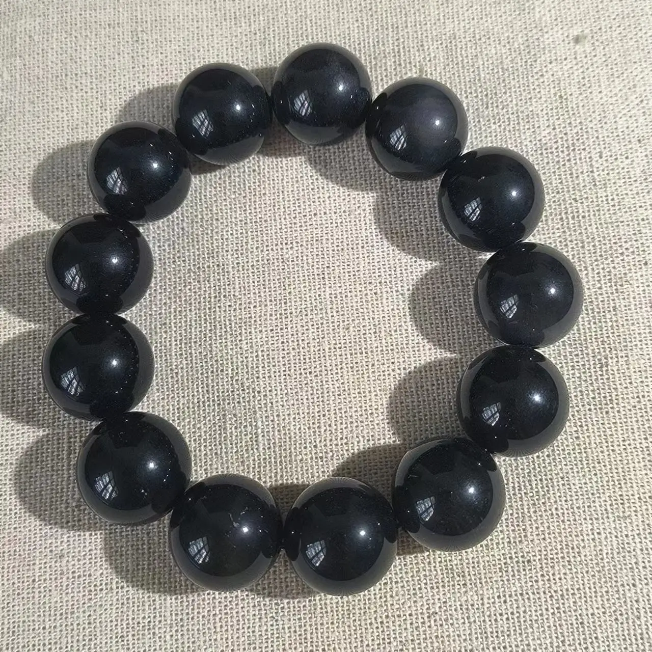 

1pcs/lot natural black Obsidian single-lap bracelet man jewel Strong energy crystal High-end gifts Multiple sizes Ward off evil