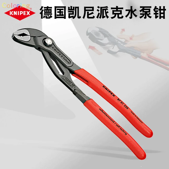 Knipex Cobra-Alicates de bomba de agua con botón, varios agarres