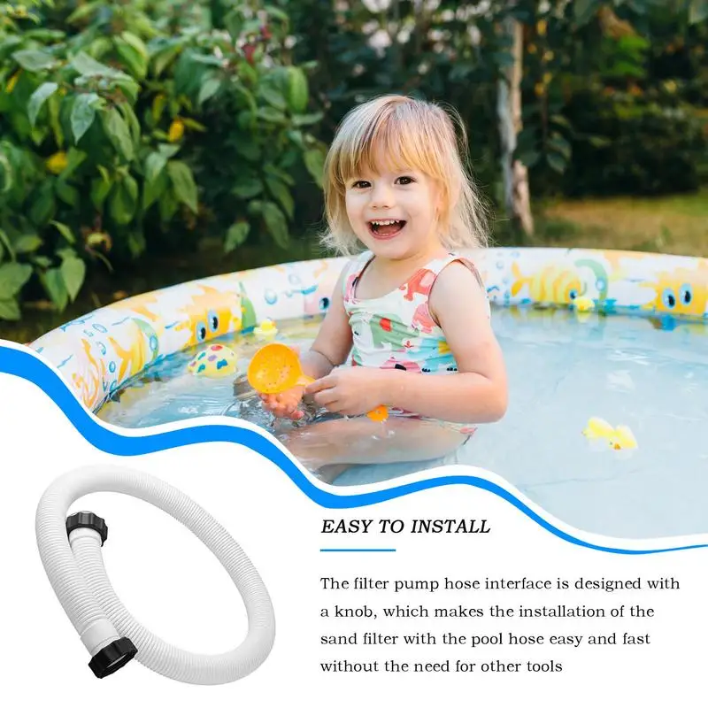 Pool Pump Replacement Hose 1.5 Inch Diameter Ground Pool Hose Replacement 59 Inch Long Interconnecting Tubes Sand Filters
