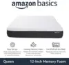 Gel Memory Foam Mattress, Firm, Cooling, Queen Size Mattress, CertiPUR-US Certified, 80 x 60 x 12 inches, White/Dark Gray 2