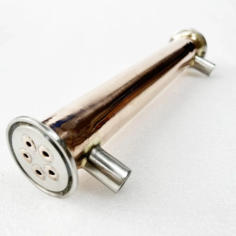 1.5" (38mm)  OD50.5mm Copper Distiller Condenser, Reflux,Dephlegmator With 1/4"  Female Thread For Homebrew Length 250mm
