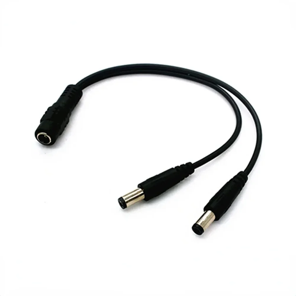 DC 1 Female to 2 Male Power Split Splitter Cable 2.1*5.5mm for CCTV Camera Security DVR Accessories LED Light Strip 6