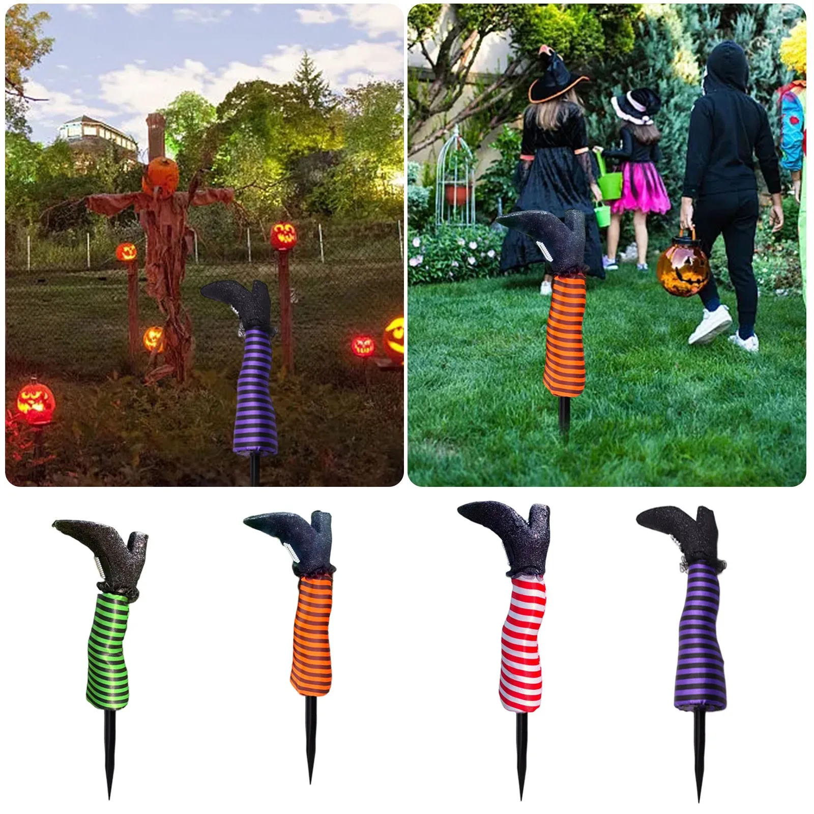 

Halloween Evil Witch Leg Decorations For Front Yard Patio Party Decor Witch Leg outdoor Garden sculpture