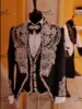 Customized Diamond Beaded Men Suits Groom Wedding Tuxedos 3 Pieces Sets Man Fashion Bridegroom Prom Blazers Slim Fit ropa hombre 2