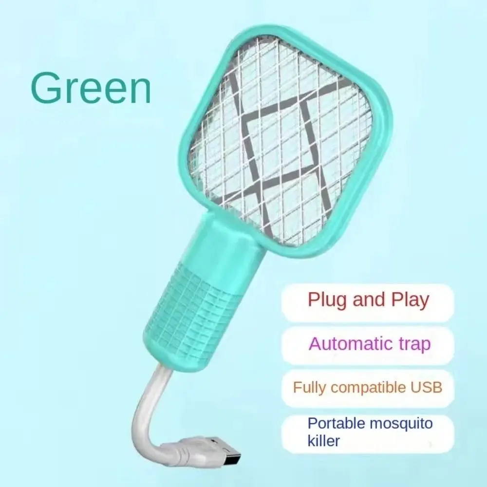 Pest Control USB Mosquito Swatter Trap Mini Electric Shock Fly Bug Zapper UV Light Portable Insect Racket Bedroom mosquito killer lamp mosquito lamp
