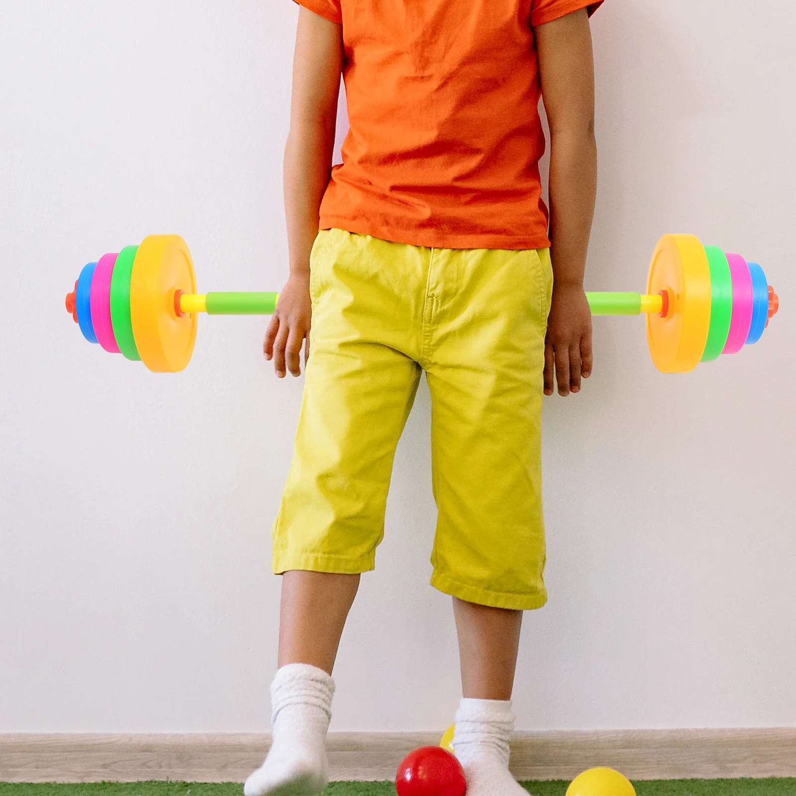 Adjustable Dumbbell Children Dumbbell Adjustable Weight Kids Barbell Toy Plastic Dumbbells Children Fitness Equipment Home Gym Training Tools Barbells Kids Sports