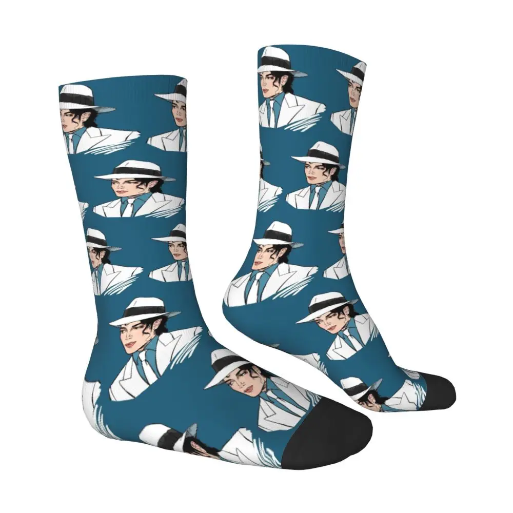 Michael Jackson Musicians Singers Dancers Socks Harajuku Stockings All Season Long Socks Accessories for Unisex Christmas Gifts