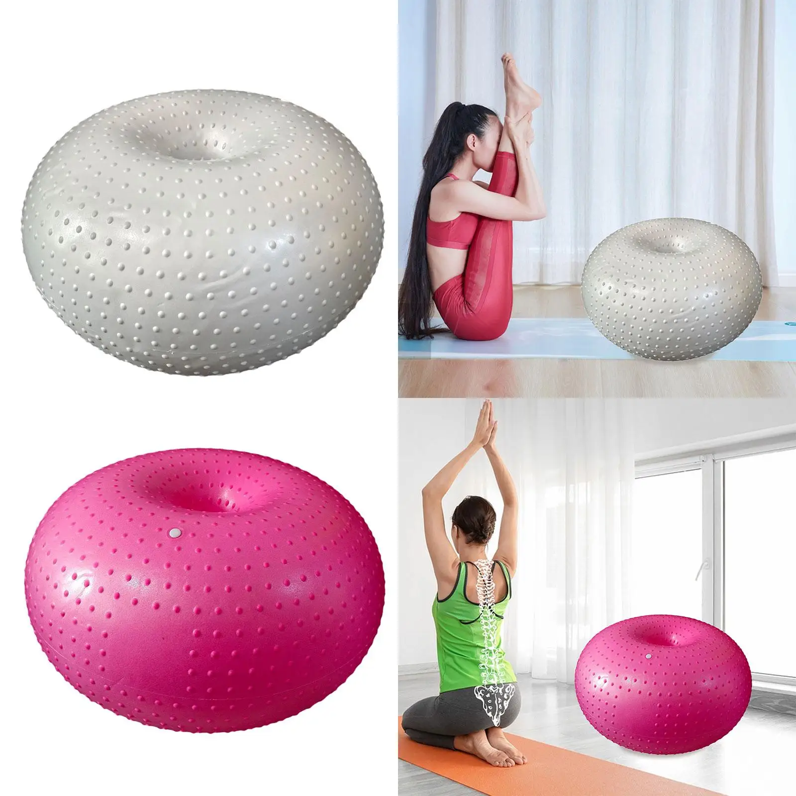 Donut Ball PVC Workout Ball Fitness Equipment 21.65 Inches Exercise for Rhythmic Core Training Workout Stretching Gymnastic