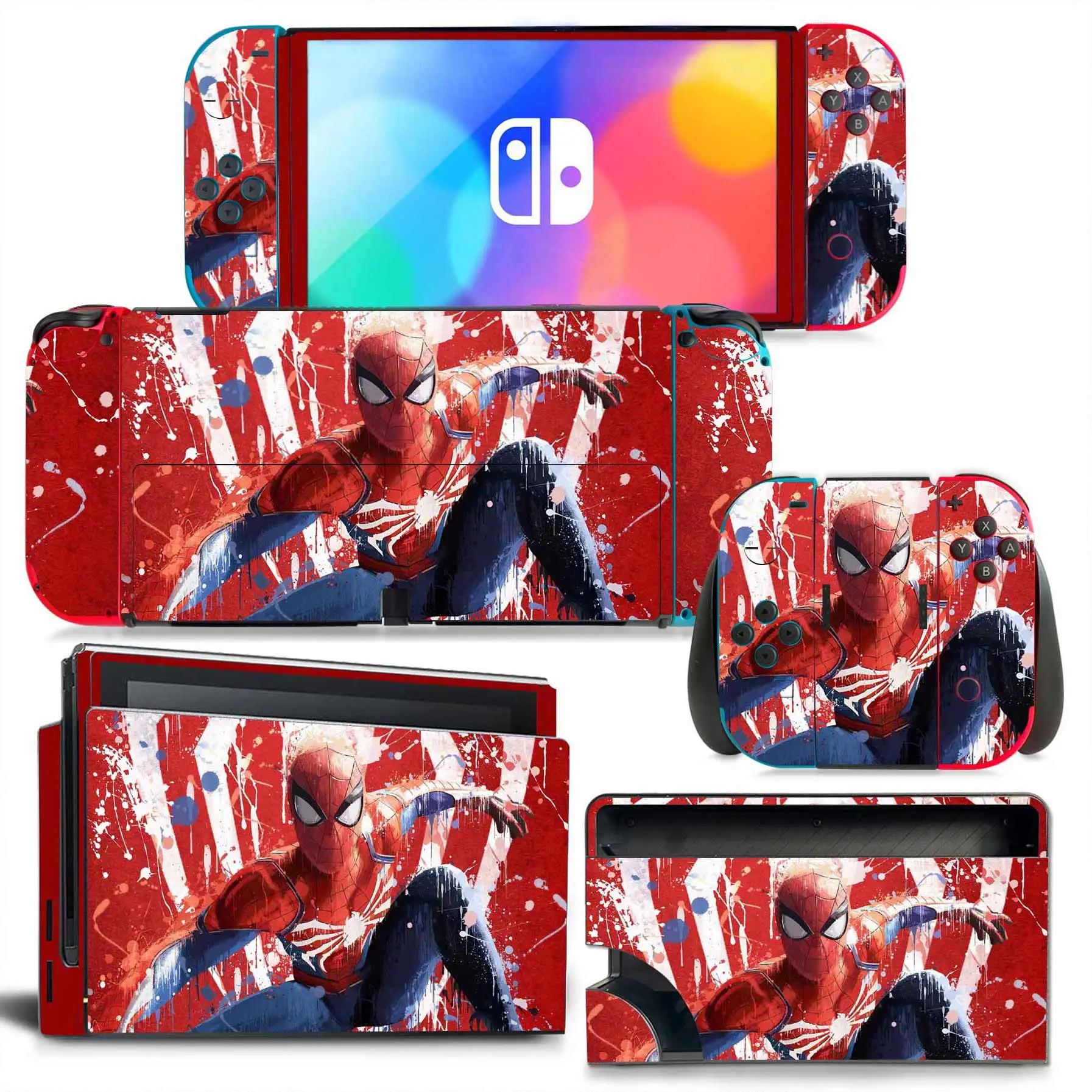 Stickers Switch Oled Spiderman | Switch Oled Accessories | Console Switch  Sticker - Stickers - Aliexpress